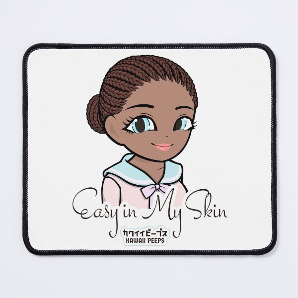 Item preview, Pastel Power Crew Easy in My Skin – Pastel Kawaii Self Care Quote Design designed and sold by P-L-Sardines.