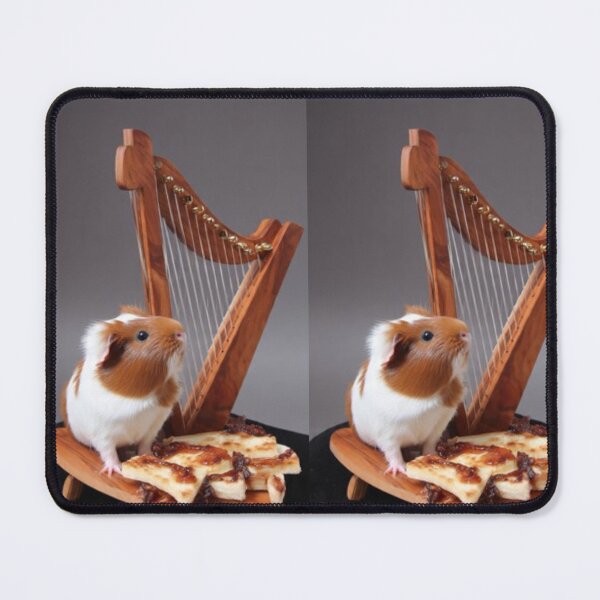 Item preview, Guinea Pig and Mini Harp – Artistic Illustration designed and sold by TreatLLC.