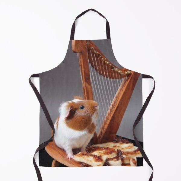 Item preview, Guinea Pig and Mini Harp – Artistic Illustration designed and sold by TreatLLC.