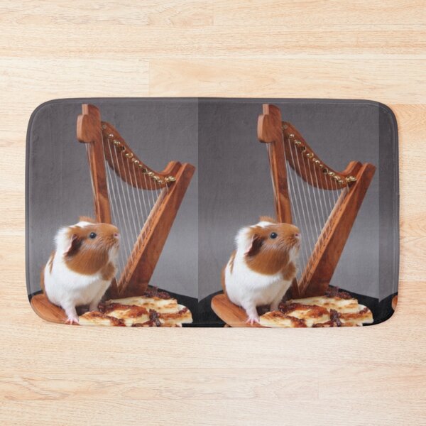 Item preview, Guinea Pig and Mini Harp – Artistic Illustration designed and sold by TreatLLC.