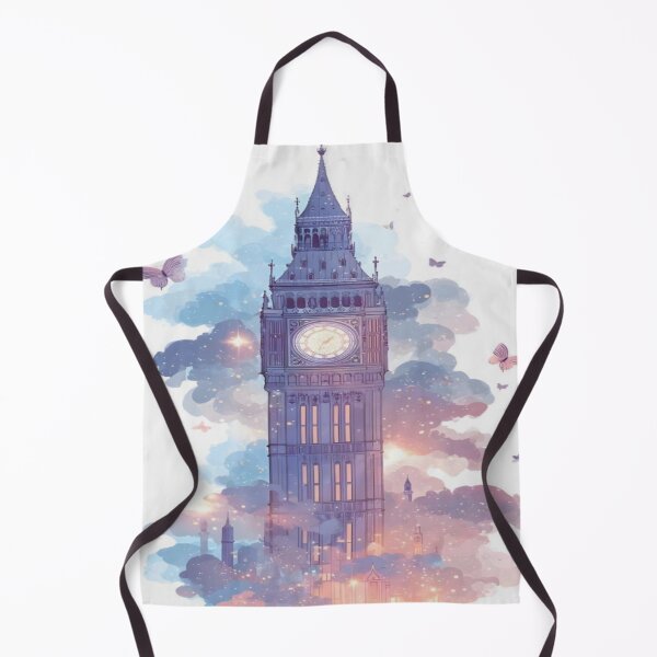Item preview, Drawing of Butterflies around London clock designed and sold by NivyasArtistry.