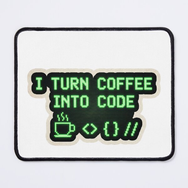 Item preview, I Turn Coffee Into Code - Neon Hacker Programmer Design designed and sold by vismark.