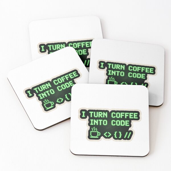 Item preview, I Turn Coffee Into Code - Neon Hacker Programmer Design designed and sold by vismark.