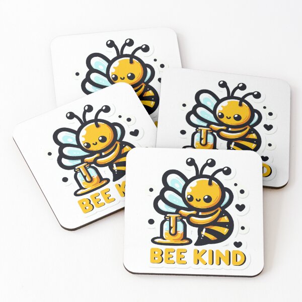 Item preview, Bee Kind - Cute Bee Illustration with Inspirational Quote designed and sold by DConcept.