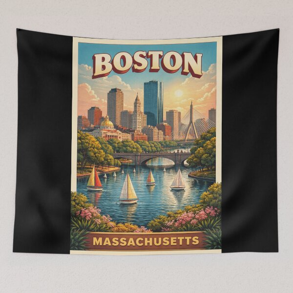 Item preview, Boston Massachusetts Modern Cityscape designed and sold by American Travels.