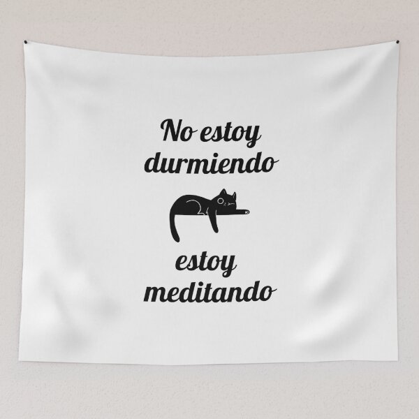 Item preview, No Estoy Durmiendo, Estoy Meditando Spanish Quote | Funny Cat Meditation Design designed and sold by photo-travel.