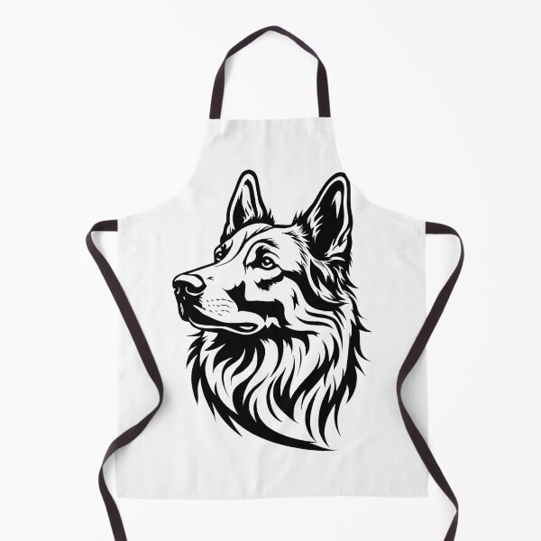 Item preview, This Black And White Dog Belgian Shepherd illustration designed and sold by Uglyandcute.