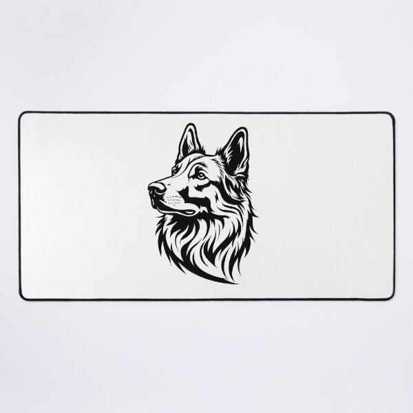 Item preview, This Black And White Dog Belgian Shepherd illustration designed and sold by Uglyandcute.