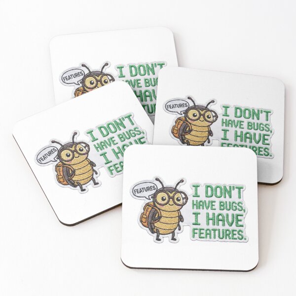 Item preview, Cute Programmer Bee "It's A Feature" Embroidery Patch Style designed and sold by vismark.