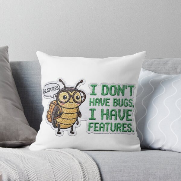 Item preview, Cute Programmer Bee "It's A Feature" Embroidery Patch Style designed and sold by vismark.