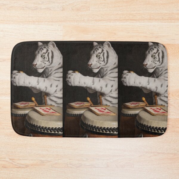 Item preview, White Tiger Taiko – Artistic Illustration designed and sold by TreatLLC.