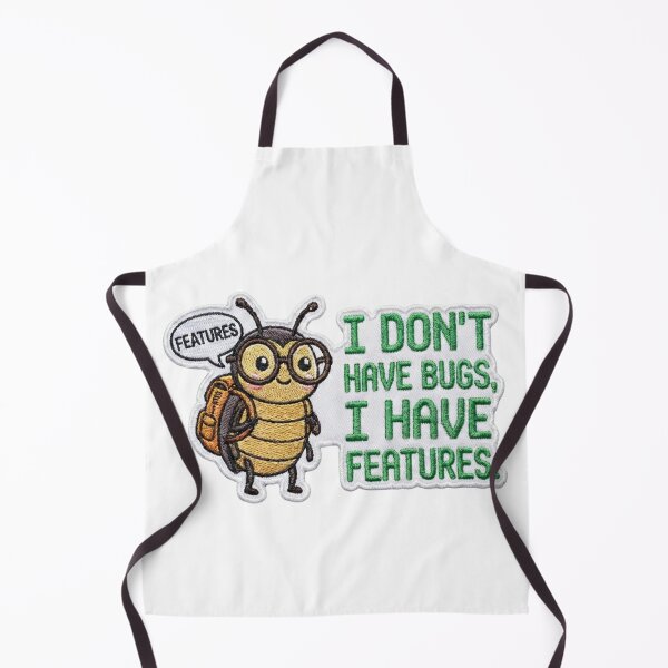 Item preview, Cute Programmer Bee "It's A Feature" Embroidery Patch Style designed and sold by vismark.