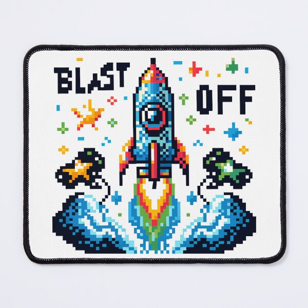 Item preview, Retro Rocket Blast Off - Pixel Art Space Adventure T-Shirt, Wall Art, & More designed and sold by DConcept.