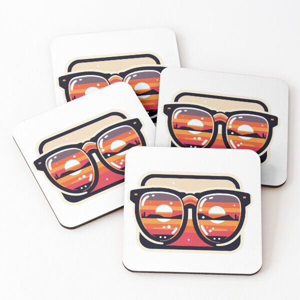 Item preview, Retro Sunset Reflections – Vintage Sunglasses Aesthetic Design designed and sold by DConcept.
