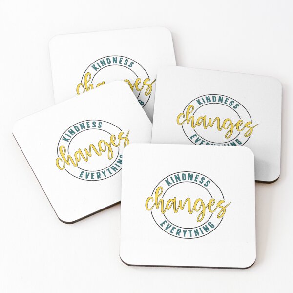 Item preview, Kindness Changes Everything Circular Typography Teal & Yellow designed and sold by HBDStudio.