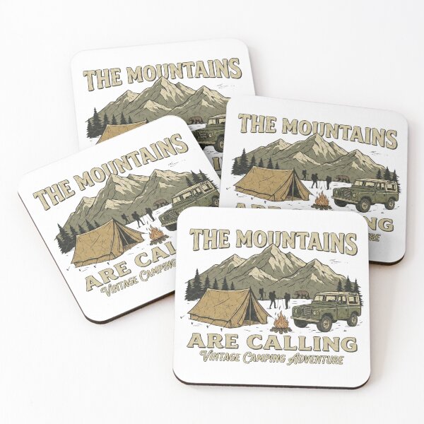 Item preview, The Mountains Are Calling - Vintage Camping & Off-Road Adventure designed and sold by vismark.