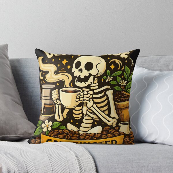Item preview, Dead Inside But Caffeinated - Funny Skeleton & Coffee Graphic Design. designed and sold by Hamza25const.