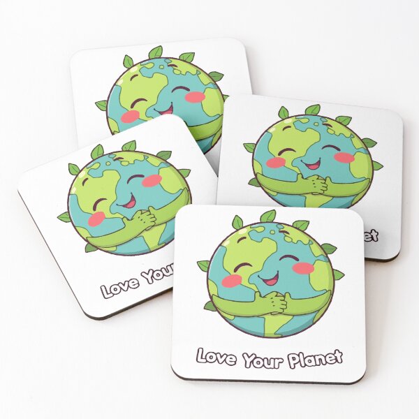 Item preview, Love Your Planet - Cute Earth Character Hugging Itself | Earth Day Design designed and sold by DConcept.
