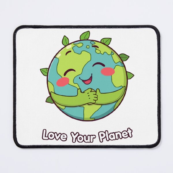 Item preview, Love Your Planet - Cute Earth Character Hugging Itself | Earth Day Design designed and sold by DConcept.