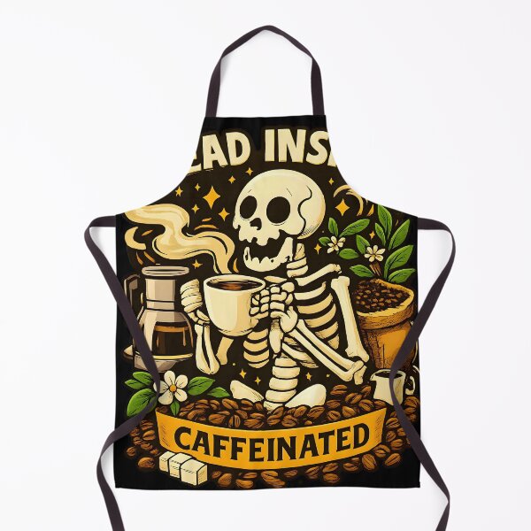 Item preview, Dead Inside But Caffeinated - Funny Skeleton & Coffee Graphic Design. designed and sold by Hamza25const.