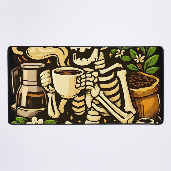 Item preview, Dead Inside But Caffeinated - Funny Skeleton & Coffee Graphic Design. designed and sold by Hamza25const.
