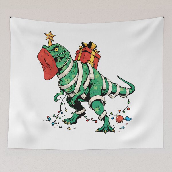 Item preview, Christmas T-Rex Dinosaur Holiday Gift Design designed and sold by DrawHandArt.