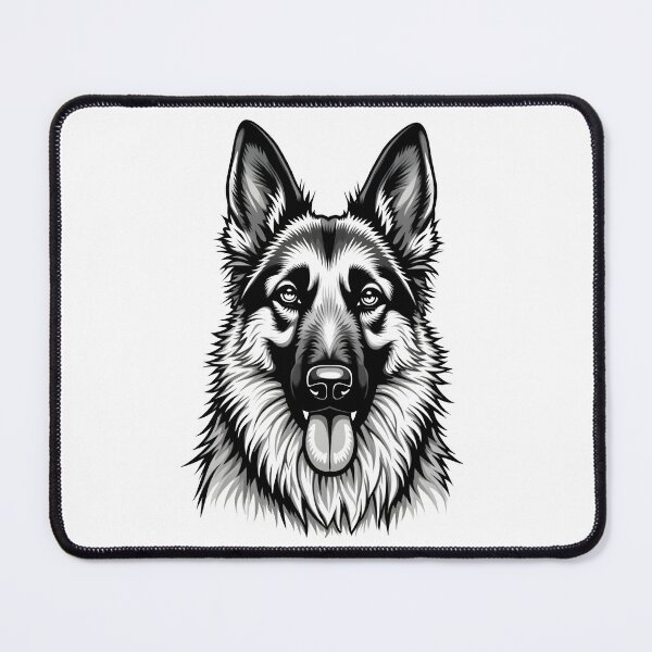 Item preview, Black And White Dog Belgian Shepherd illustration designed and sold by Uglyandcute.