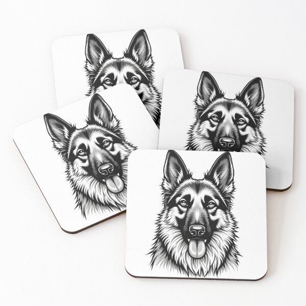 Item preview, Black And White Dog Belgian Shepherd illustration designed and sold by Uglyandcute.
