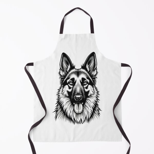 Item preview, Black And White Dog Belgian Shepherd illustration designed and sold by Uglyandcute.