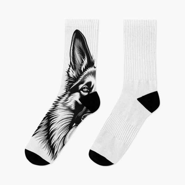 Item preview, Black And White Dog Belgian Shepherd illustration designed and sold by Uglyandcute.