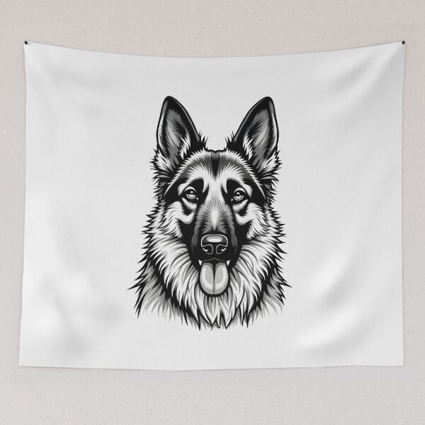 Item preview, Black And White Dog Belgian Shepherd illustration designed and sold by Uglyandcute.