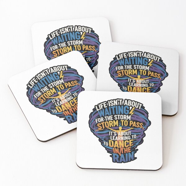 Item preview, Life Quote "Life isn't about waiting for the storm to pass, it's about learning to dance in the rain". designed and sold by Funktastic Designs.