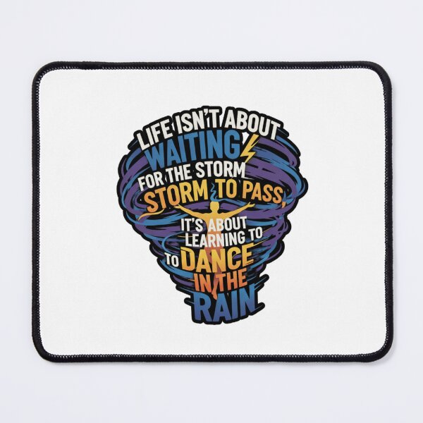 Item preview, Life Quote "Life isn't about waiting for the storm to pass, it's about learning to dance in the rain". designed and sold by Funktastic Designs.