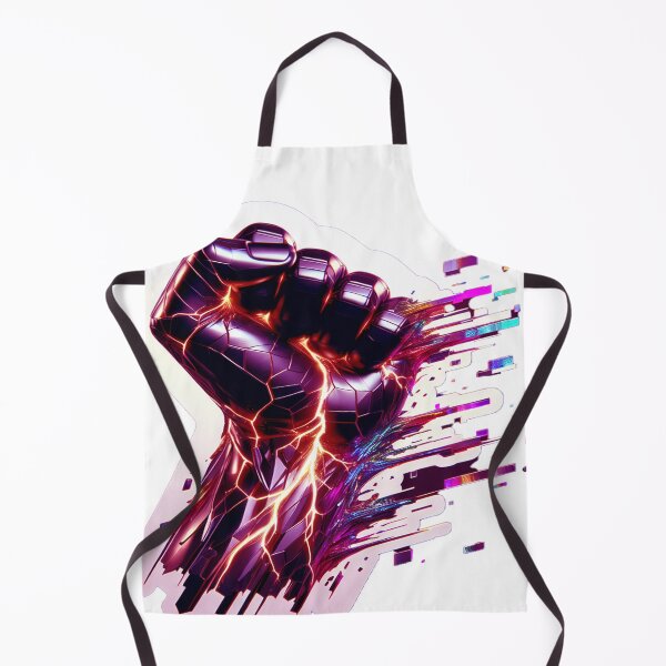 Item preview, Cyberpunk Raised Fist Glitch Burst – Neon Holographic Sticker Design designed and sold by ARTCREATESHOP.