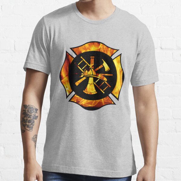 Flaming Maltese Cross Essential T-Shirt