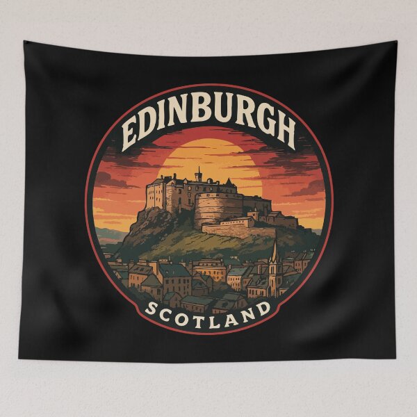 Item preview, Edinburgh Scotland Retro Vintage Travel designed and sold by TomFrontierArt.