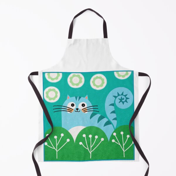 Item preview, Cute Blue Tabby Cat Peeking From Garden Bushes  designed and sold by asliberry.