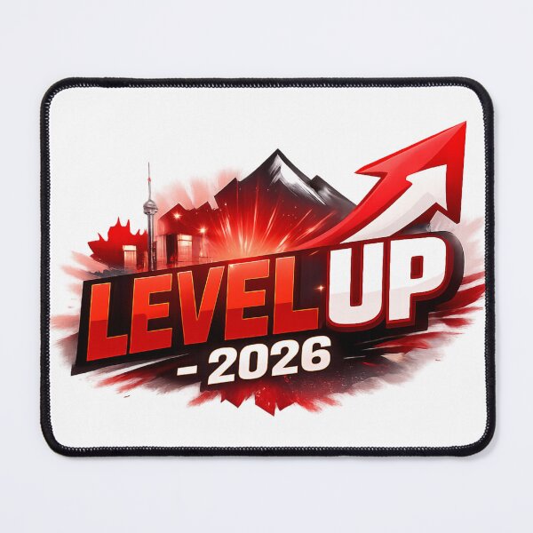 Item preview, Level Up 2026 Canada – New Year Motivation Gamer Success Goals Design Trend Red designed and sold by mocci10.