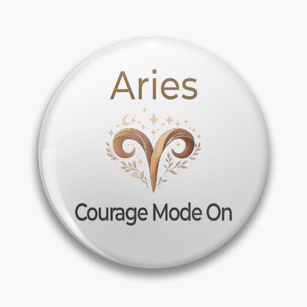 Item preview, Aries Zodiac Affirmation Design – Courage Mode On | Bold Energy & New Beginnings designed and sold by Safe Soul DeLife.
