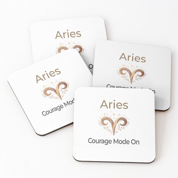 Item preview, Aries Zodiac Affirmation Design – Courage Mode On | Bold Energy & New Beginnings designed and sold by Safe Soul DeLife.
