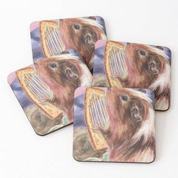 Item preview, Guinea Pig Toast Harp – Artistic Illustration designed and sold by TreatLLC.