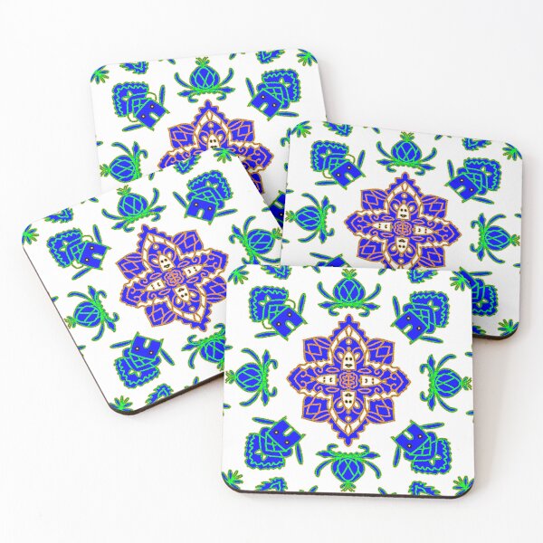 Item preview, Whimsical Mandala with Pineapples and Cartoon Elements designed and sold by nighttime1990.