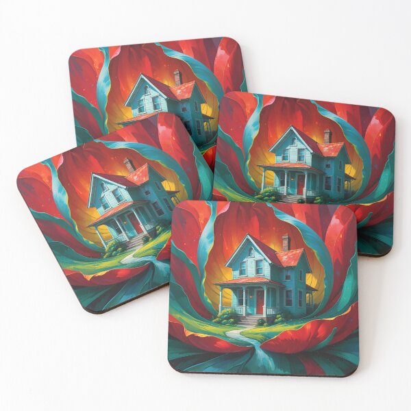 Item preview, Surreal House Inside Flower – Colorful Fantasy Home Wall Art designed and sold by TAOptimus .