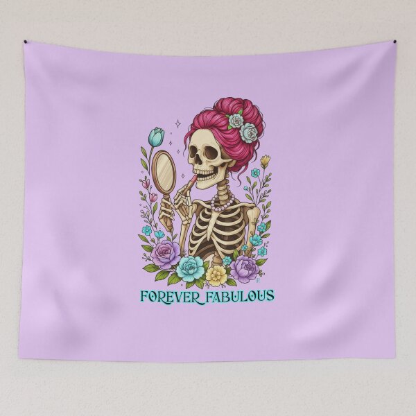 Item preview, Fabulous Skeleton Glamour Skull Art designed and sold by JoysByTanja.