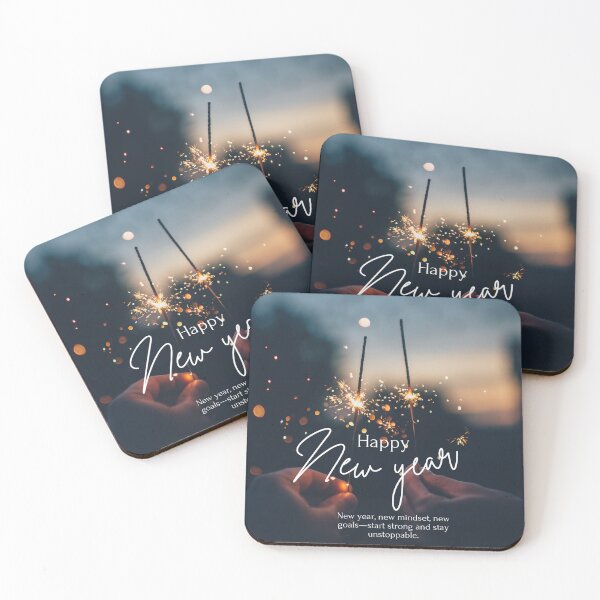 Item preview, Happy New Year Sparkler Celebration Motivational Quote designed and sold by TaufiDaArtworks.