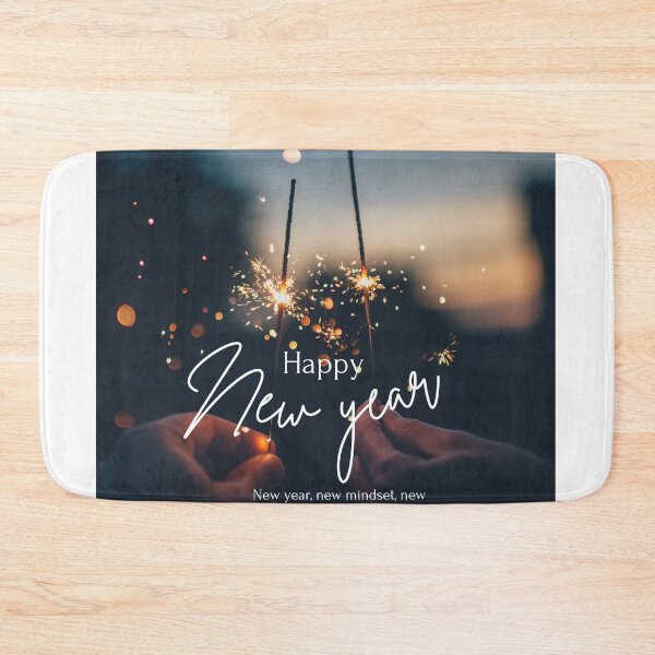Item preview, Happy New Year Sparkler Celebration Motivational Quote designed and sold by TaufiDaArtworks.