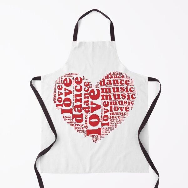 Item preview, Love dance and music words inside heart shape2 red designed and sold by DanceDeck.