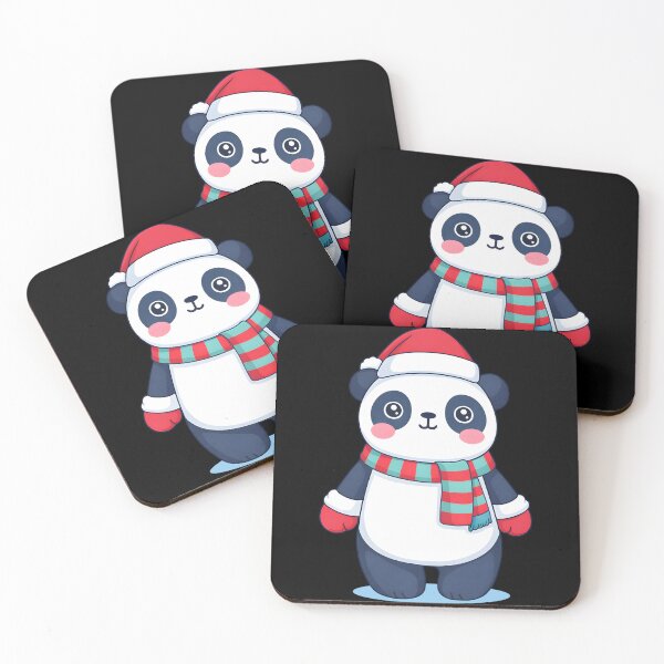 Item preview, Cute Christmas Panda Santa Hat Holiday Design designed and sold by DrawHandArt.