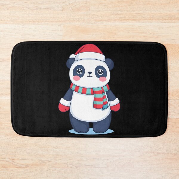 Item preview, Cute Christmas Panda Santa Hat Holiday Design designed and sold by DrawHandArt.