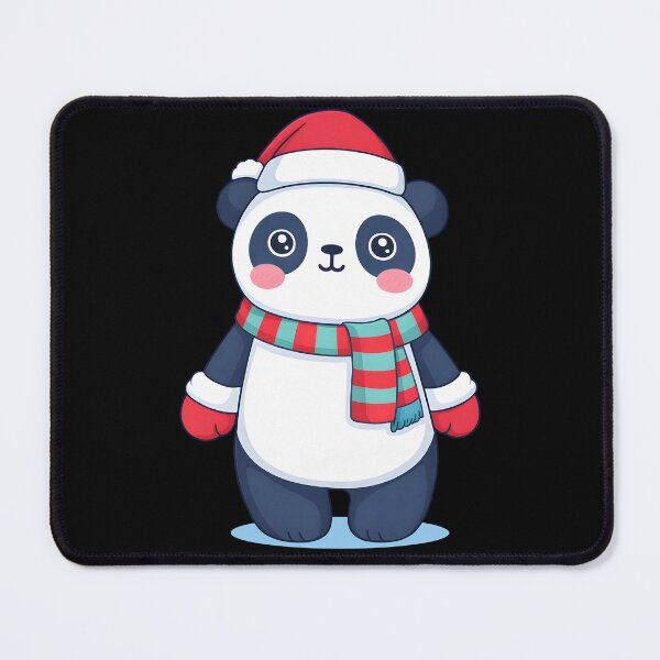 Item preview, Cute Christmas Panda Santa Hat Holiday Design designed and sold by DrawHandArt.